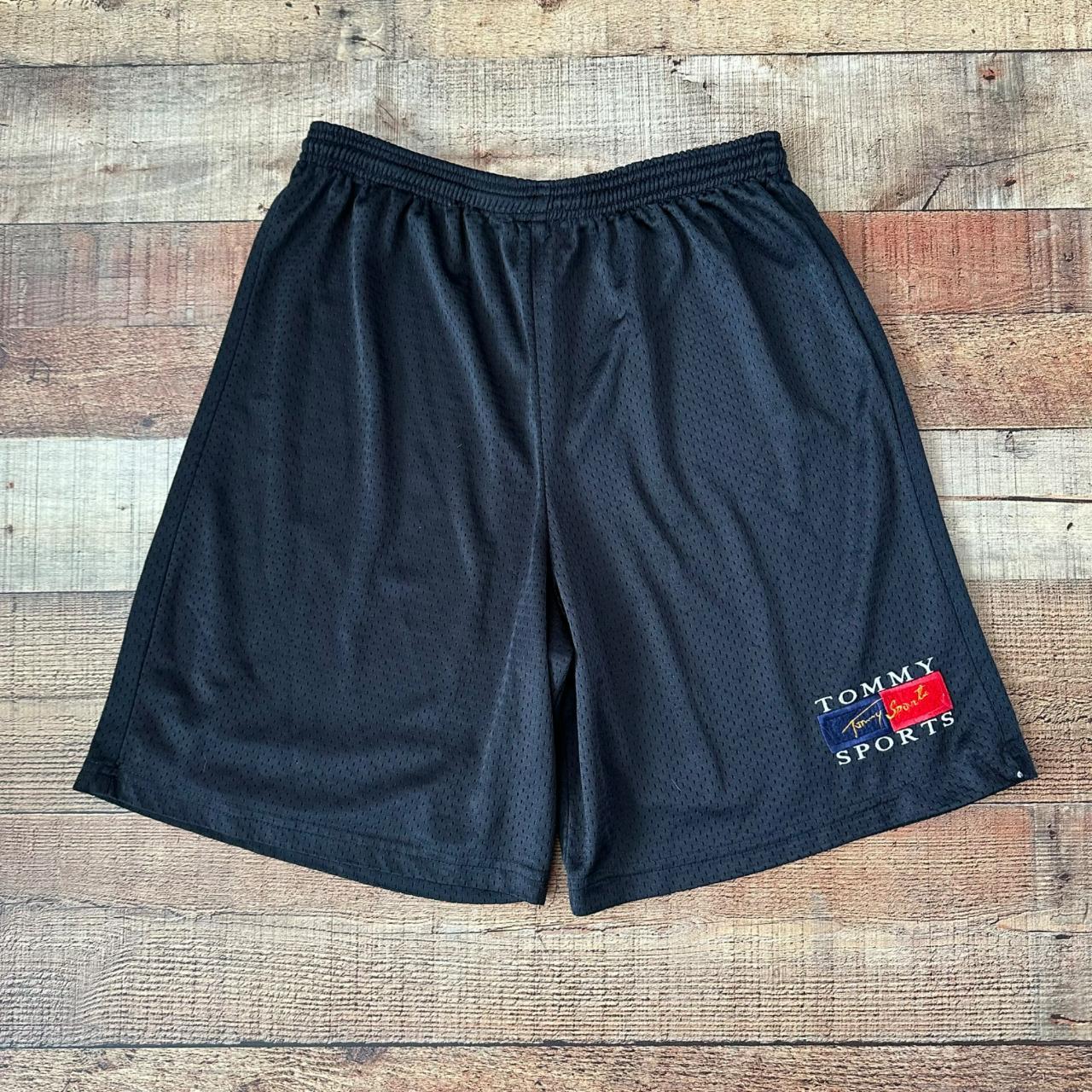 Vintage Tommy Sports Men's Mesh Drawstring Shorts... - Depop