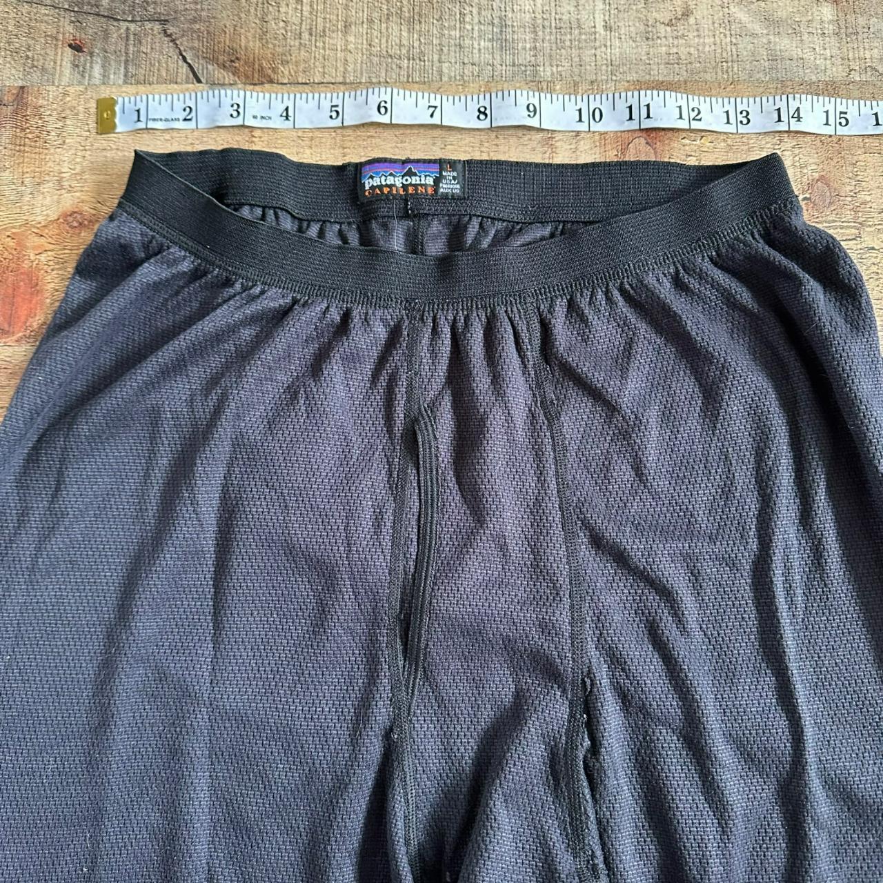 Patagonia Men's Thermal Long Johns in Black L The... Depop