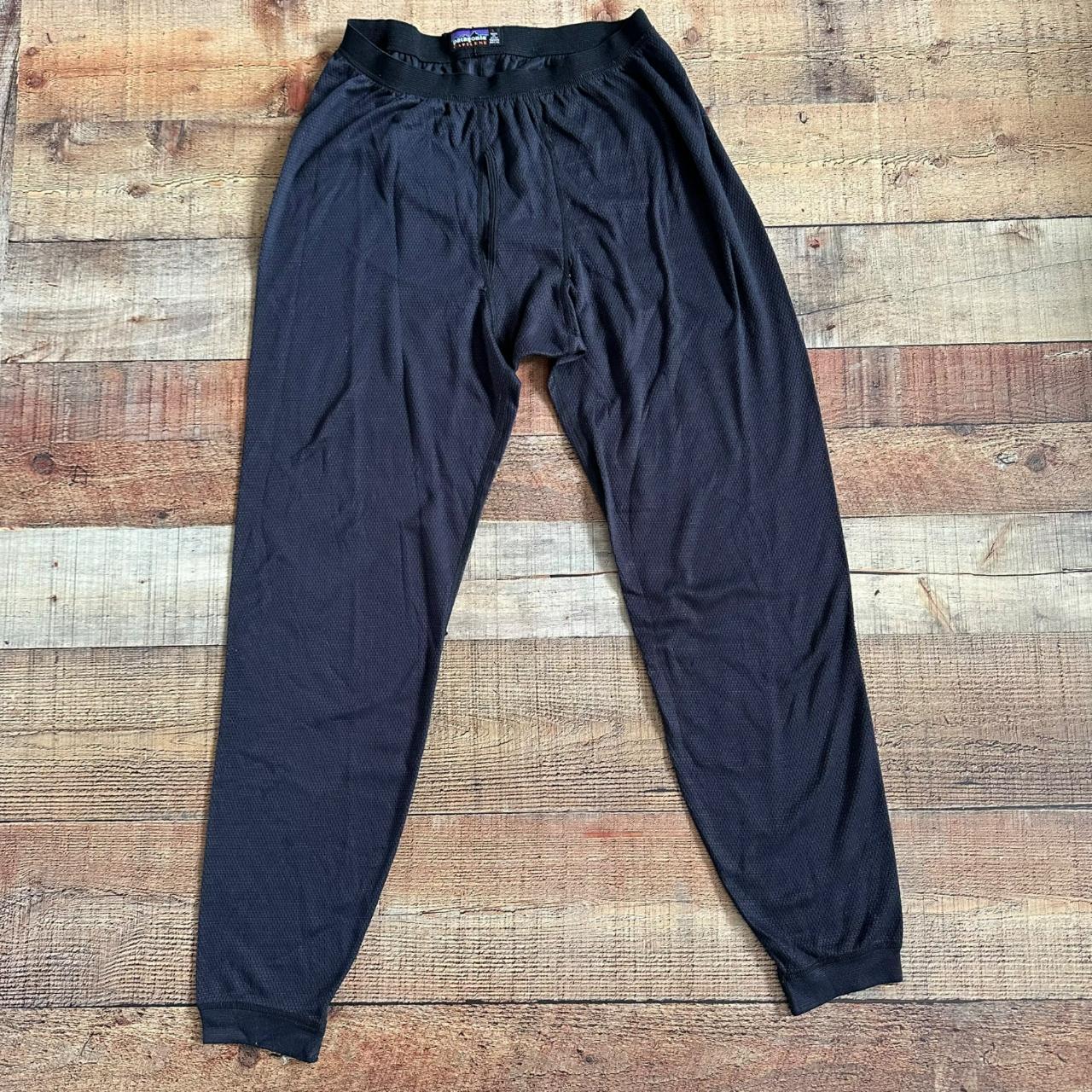 Patagonia Men's Thermal Long Johns in Black L The... Depop