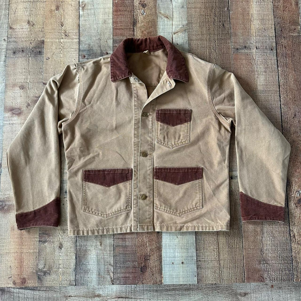 Vintage Carhartt Canvas Chore Jacket With Corduroy. Depop