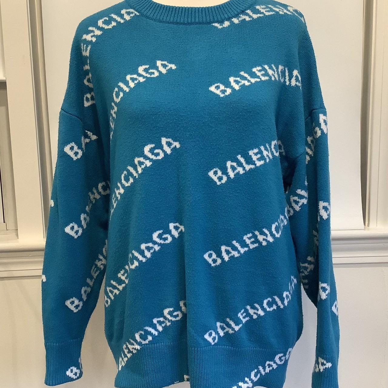 balenciaga blue jumper