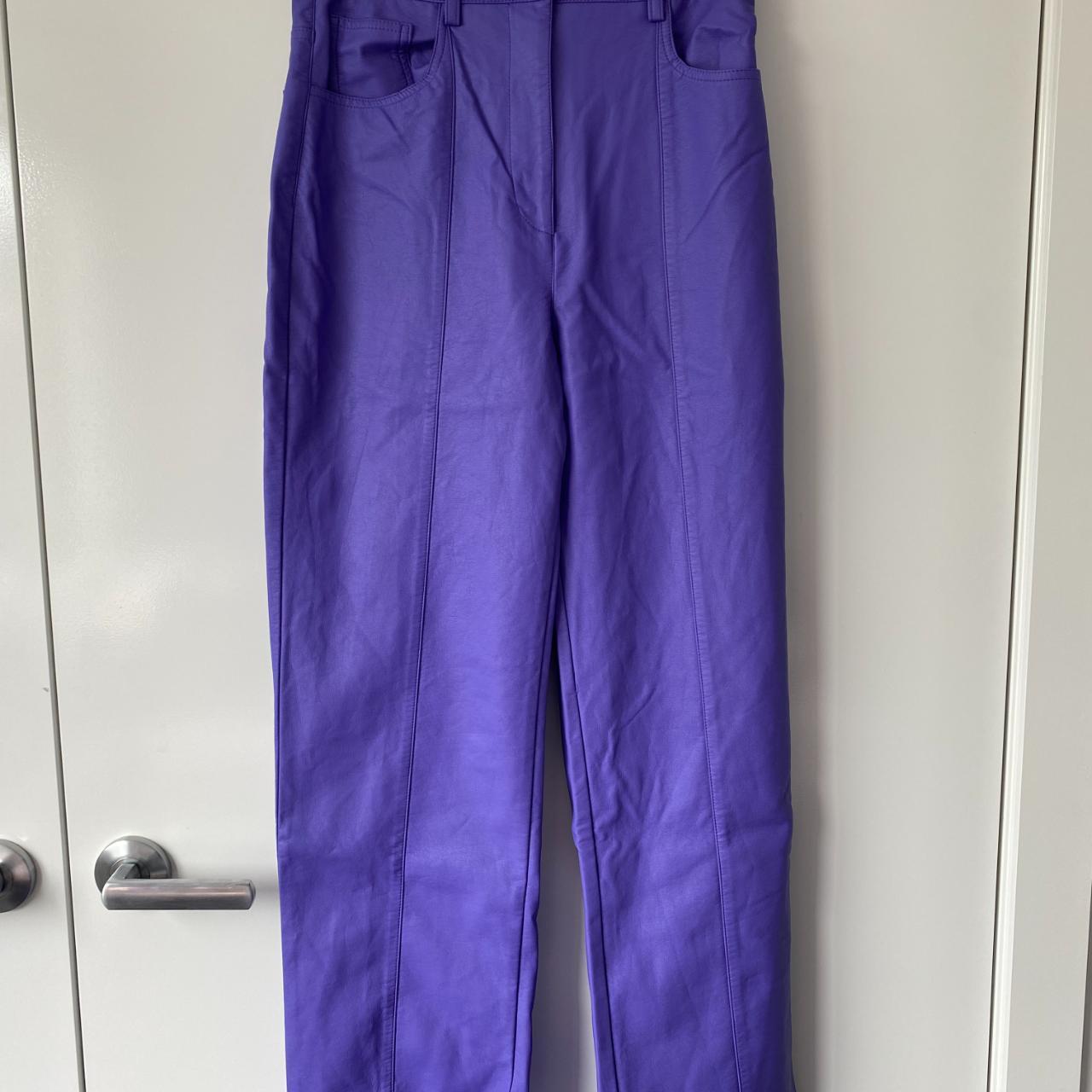 Glassons purple faux leather pants, colour