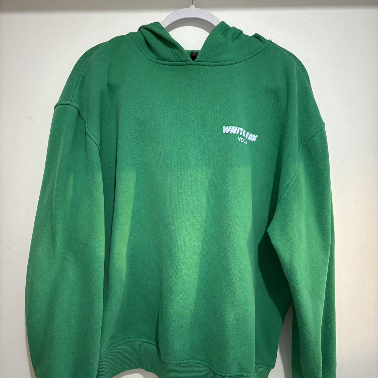 WHITE FOX GREEN HOODIE size m / L • used • good... - Depop