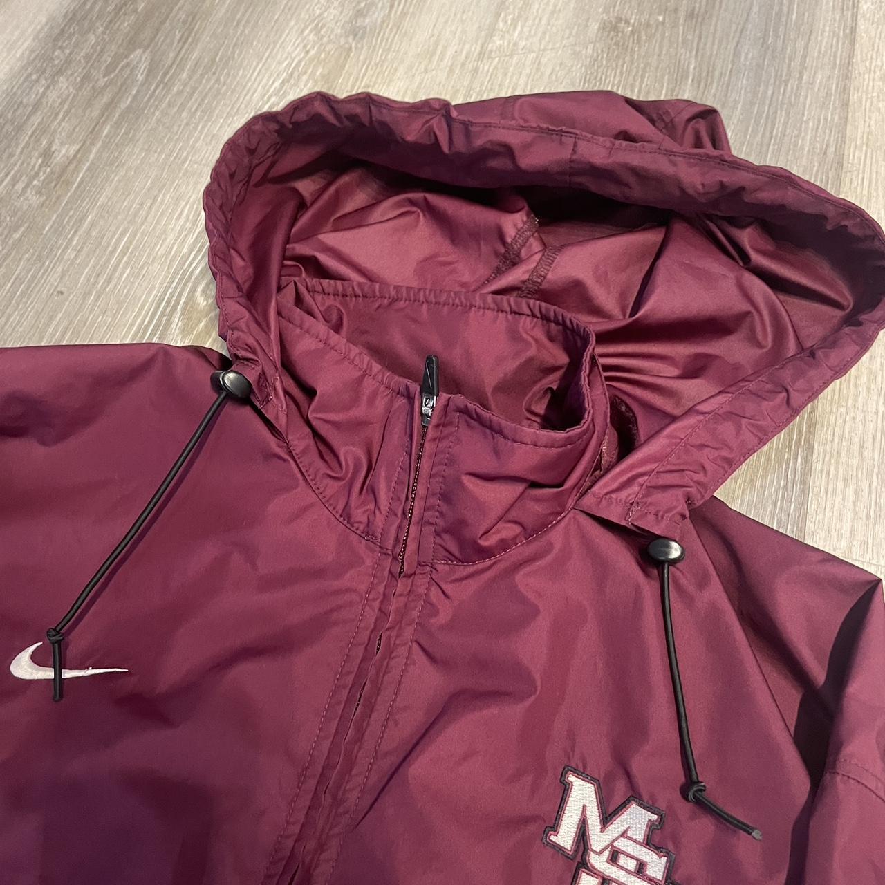 Burgundy nike sale windbreaker