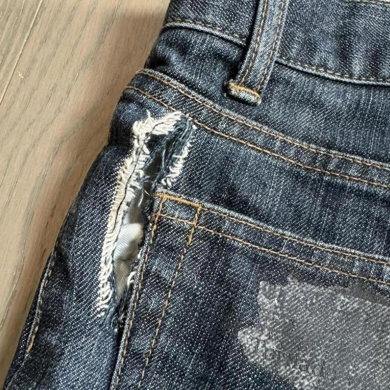 tornado mart wax newspaper flared denim forever | Depop