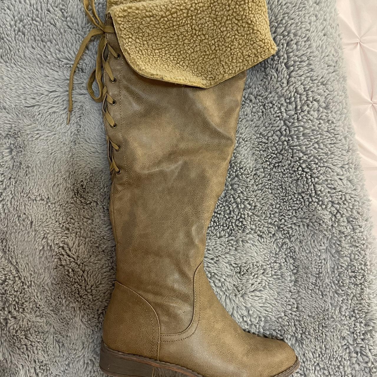 olivia miller over the knee fur boots Size 9 I m. Depop