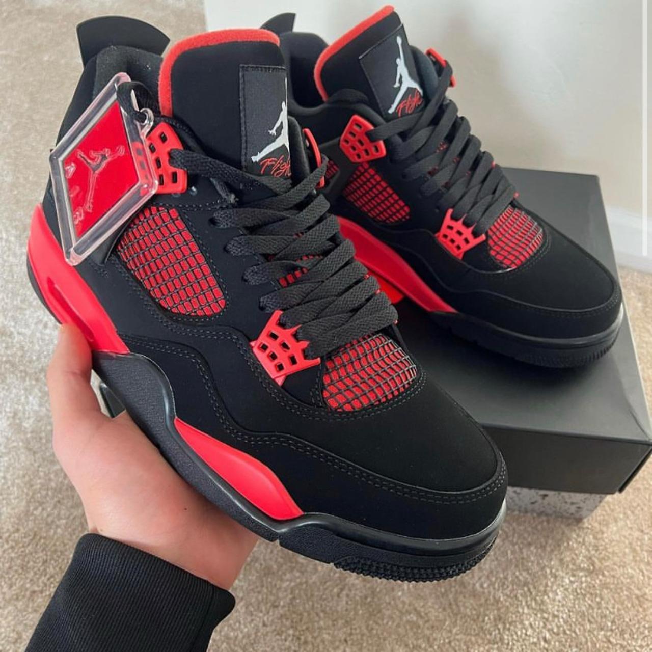 Jordan 4 retro red thunders - Depop