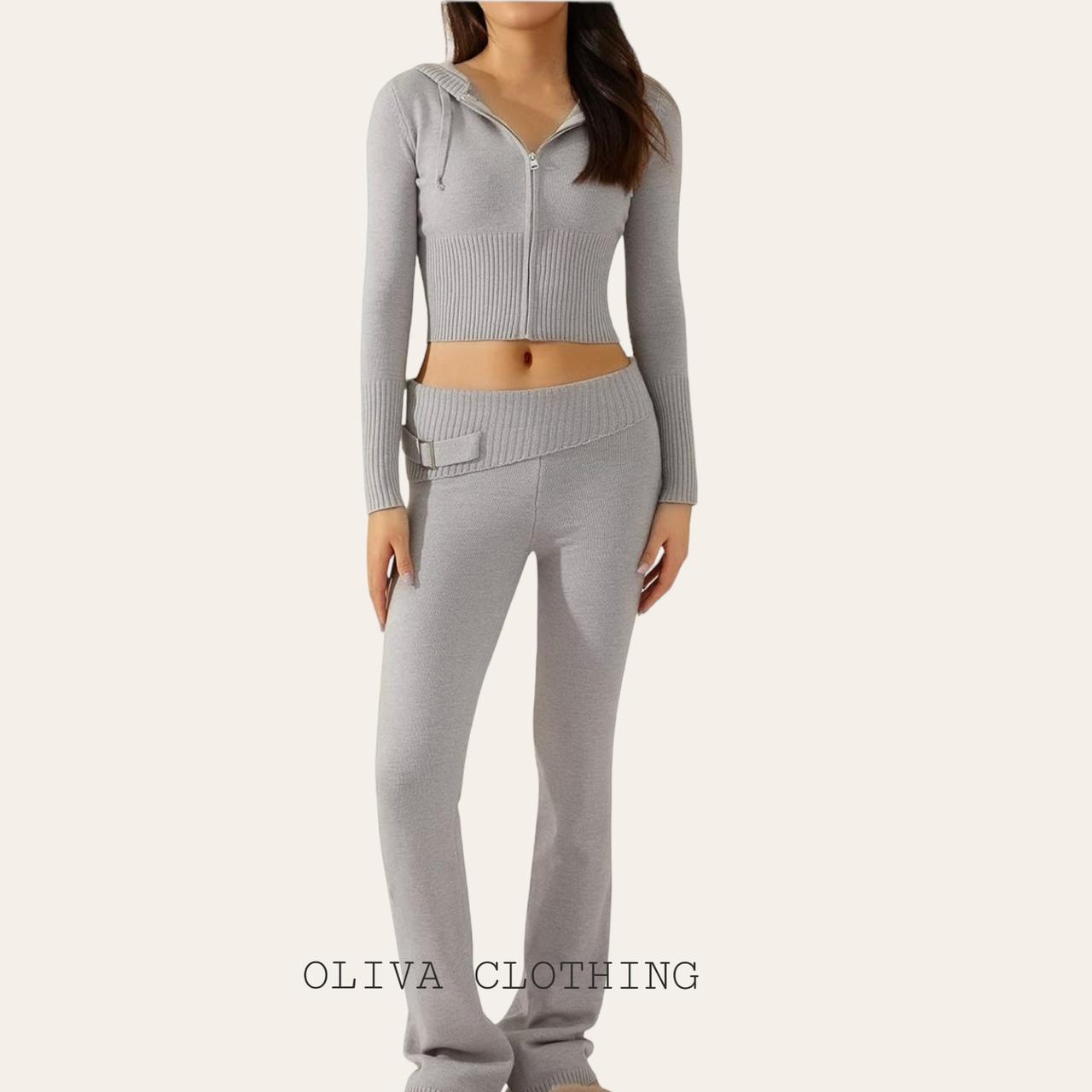 Beige Knit Amazon tracksuit Great condition,... Depop