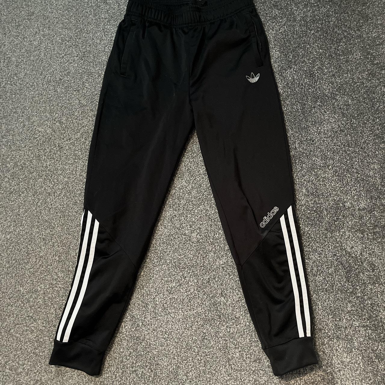 Adidas tracksuit bottoms Size 13-14 Boys - Depop