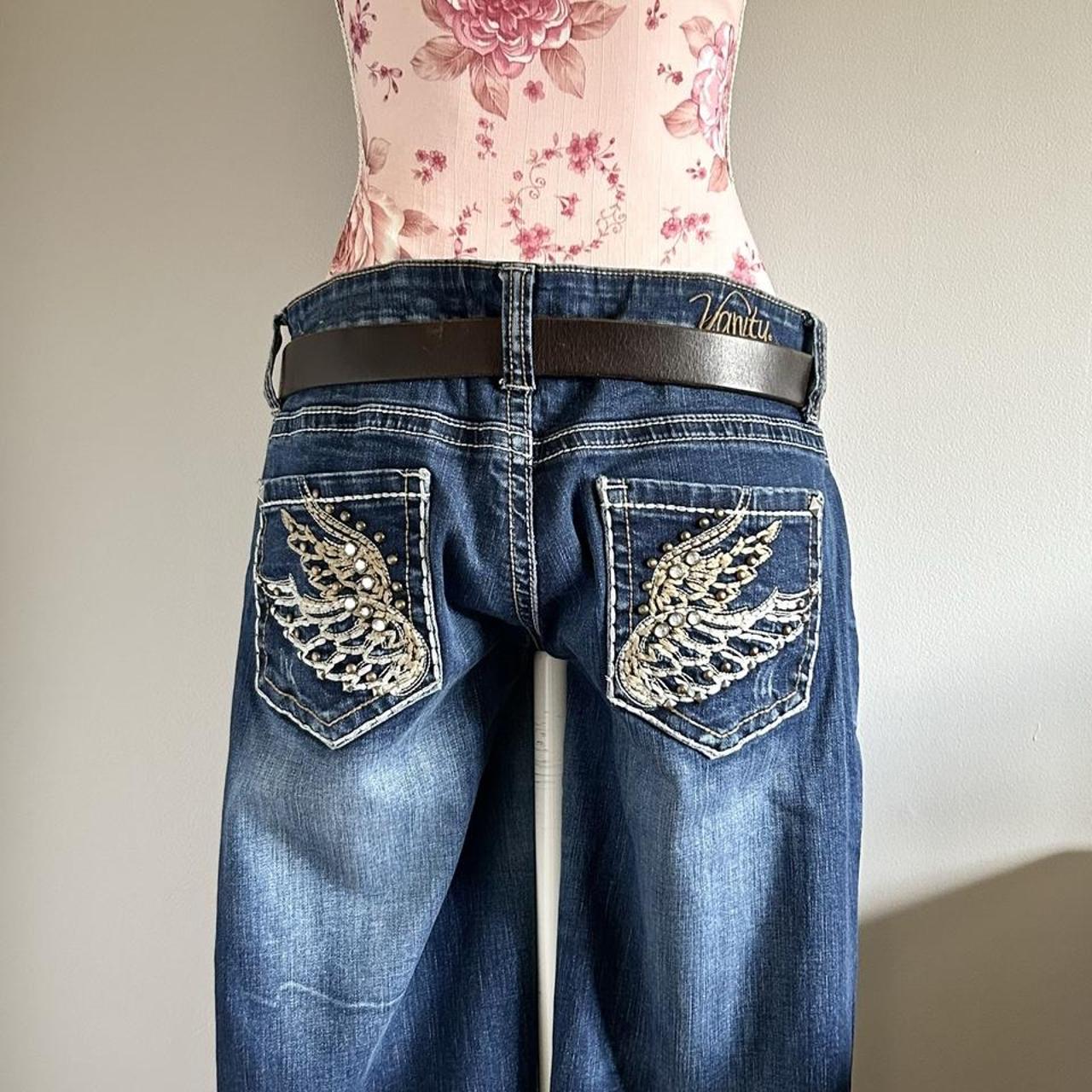 Vanity Fair Women's Blue and Navy Jeans Depop