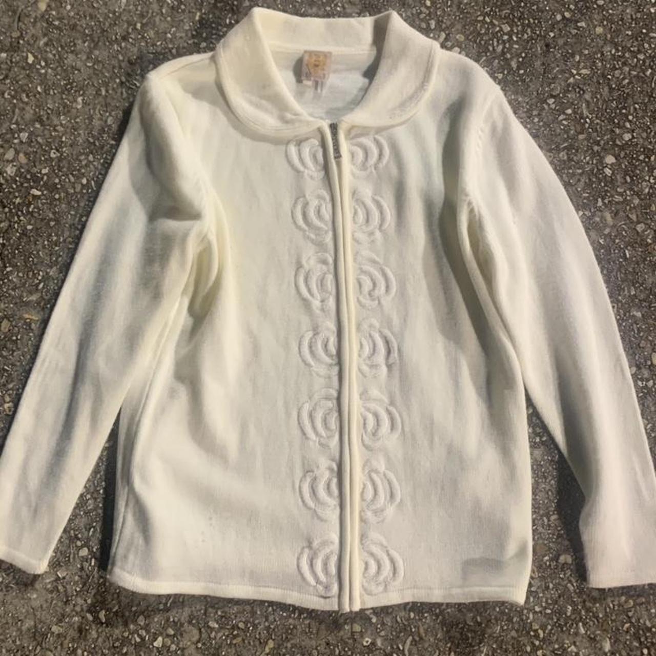 Women's Sweater - White/Cream - M – (Ameri Mode) … - image 1