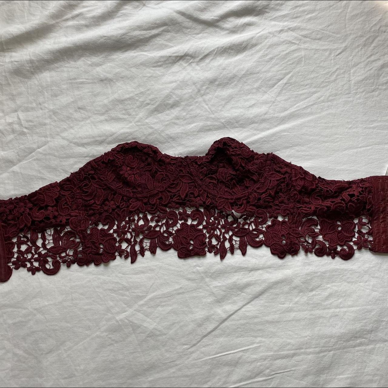 Kimchi Blue Women's Burgundy Crop-top