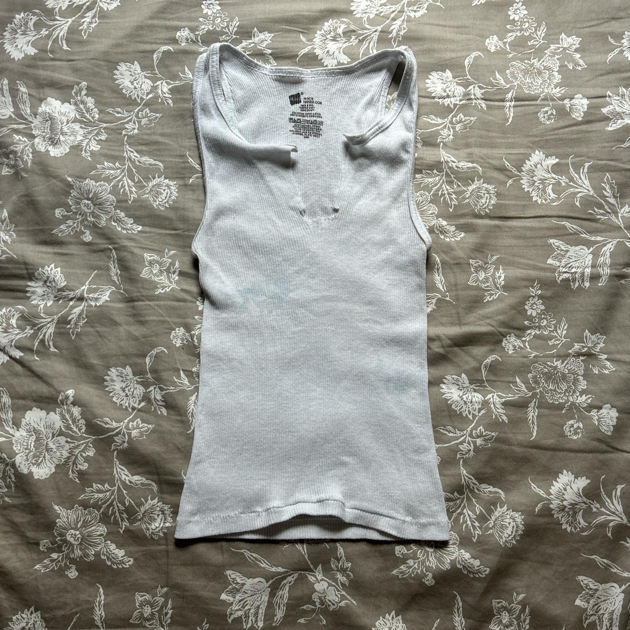 Hanes wife beater size small its so cute Depop