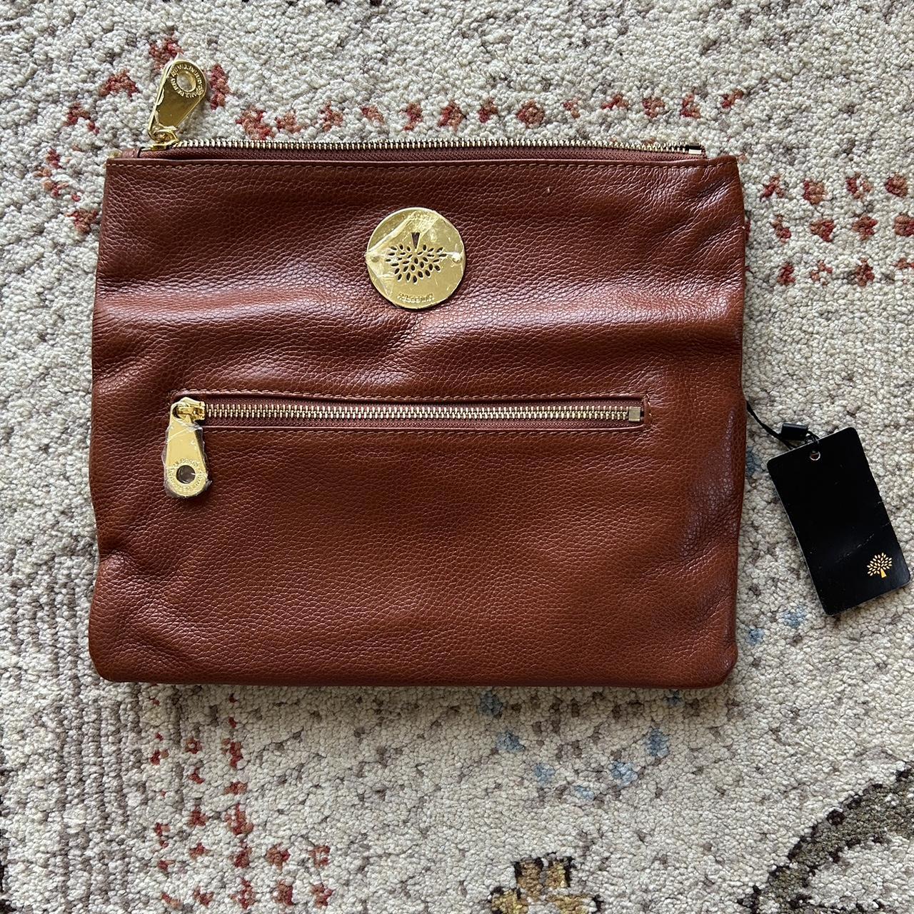 Mulberry Women's Burgundy and Brown Bag | Depop