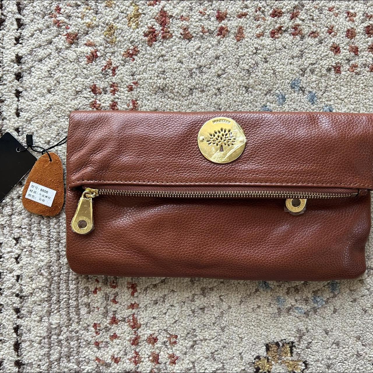 Mulberry Women's Burgundy and Brown Bag | Depop