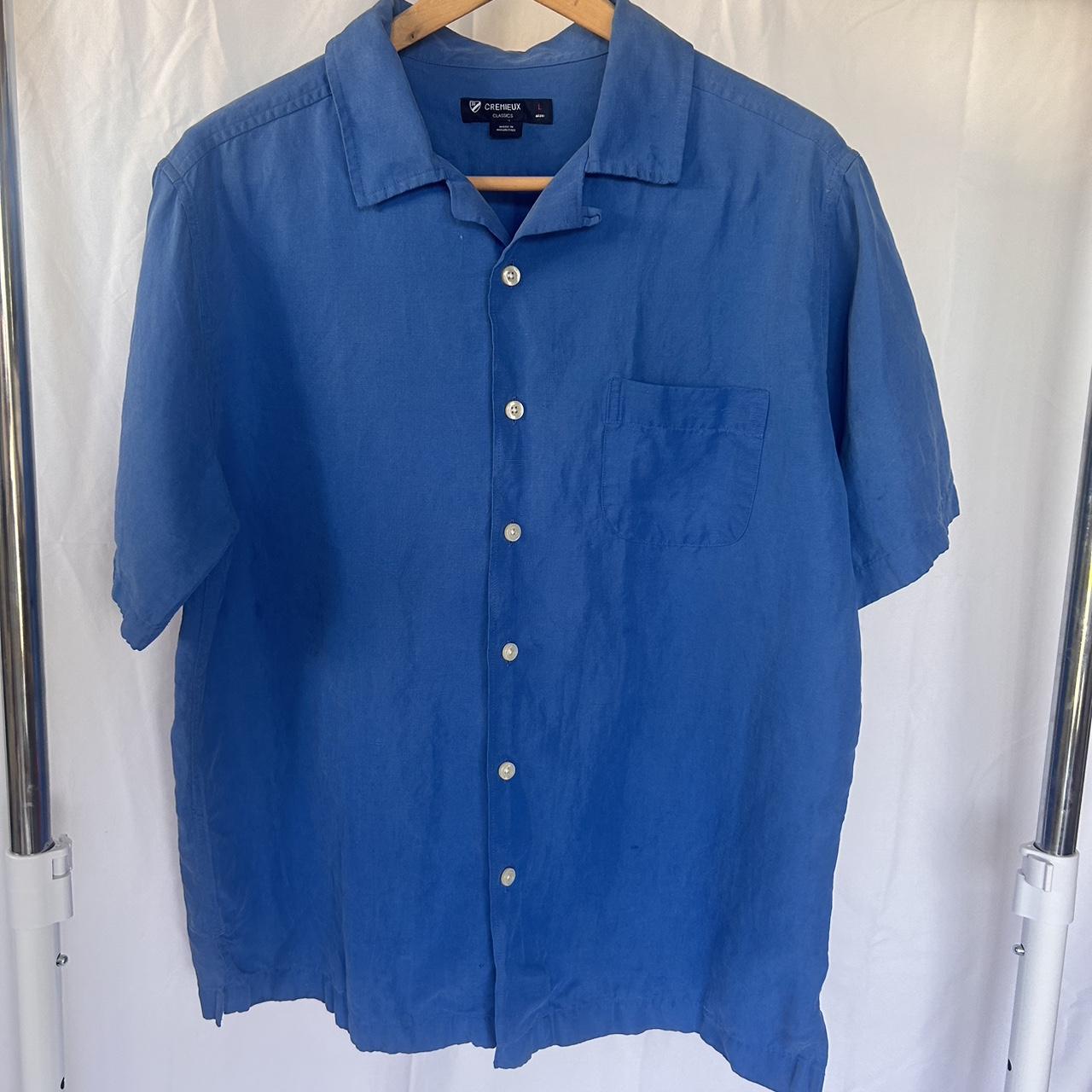 Cremieux Men's Blue Shirt | Depop