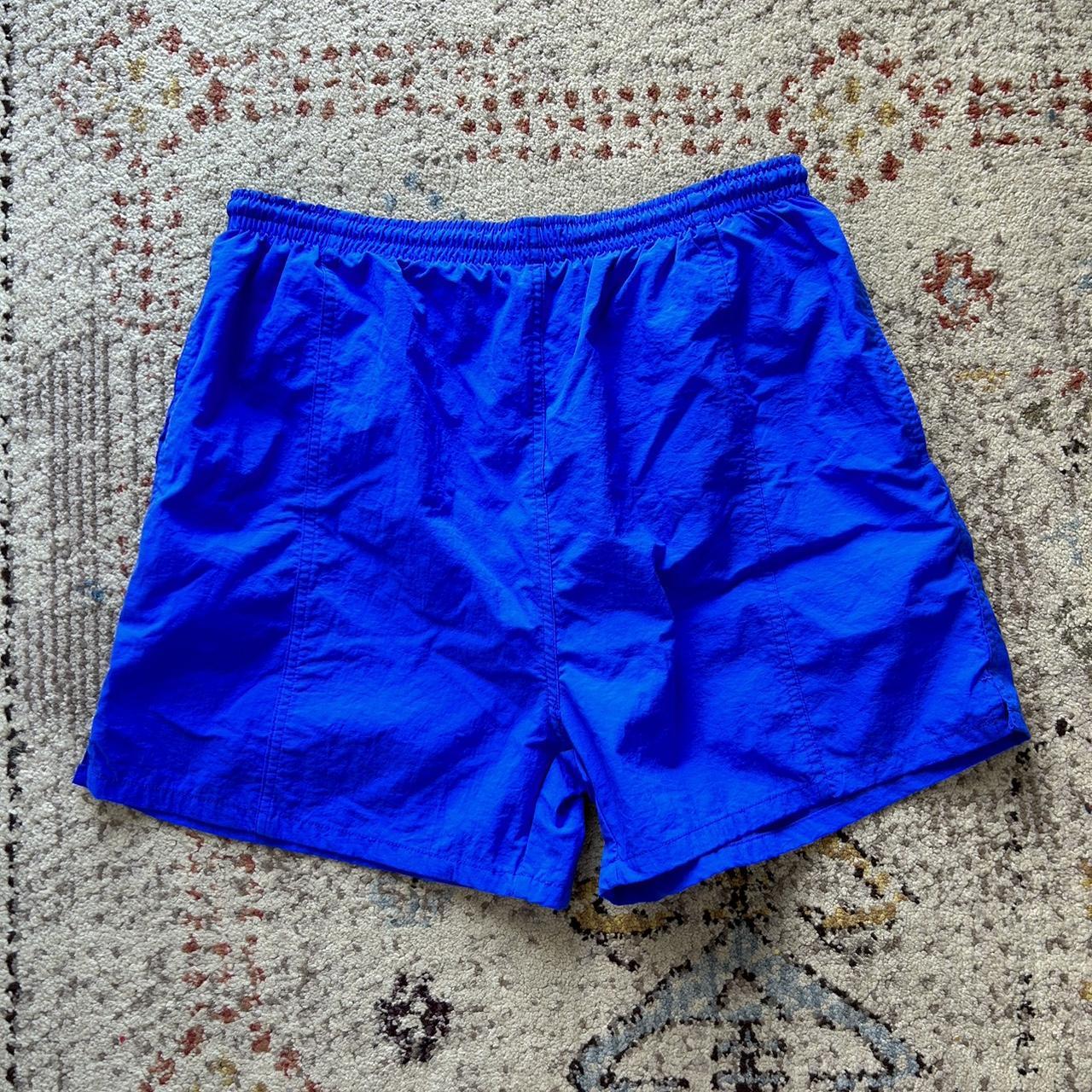 Vintage Cobalt Blue Men’s Nylon Swim Trunks Swim... - Depop