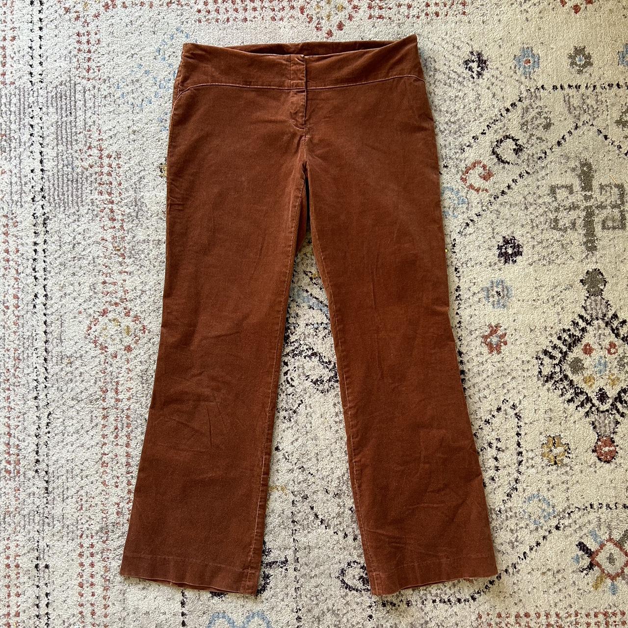 Vintage Y2K CITY DKNY Brown Corduroy Low Rise Wide