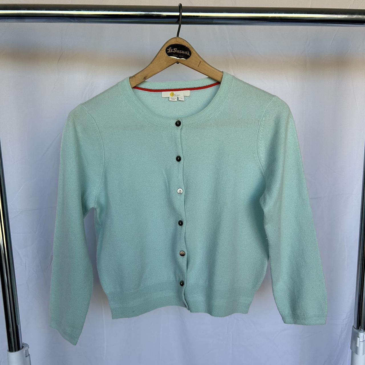 Boden Mint Green Cashmere Cardigan Sweater size... - Depop