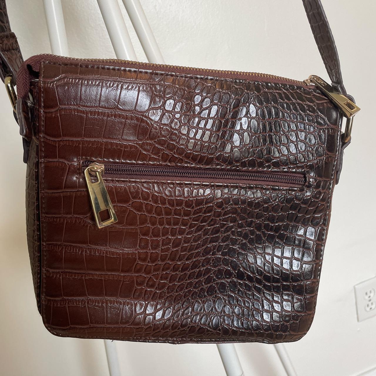 NWT JW PEI brown croc crossbody Lilian bag in brown - Depop