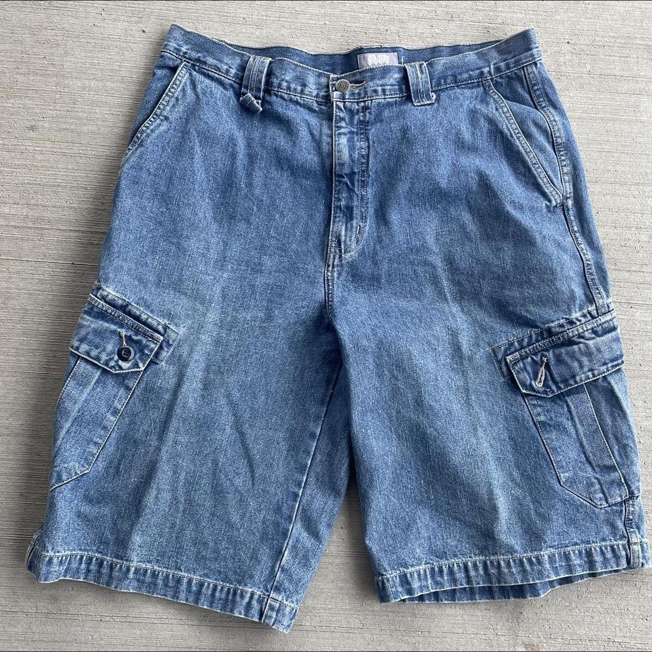 Y2K Utility Baggy Jorts Size 36 - Any defects... - Depop