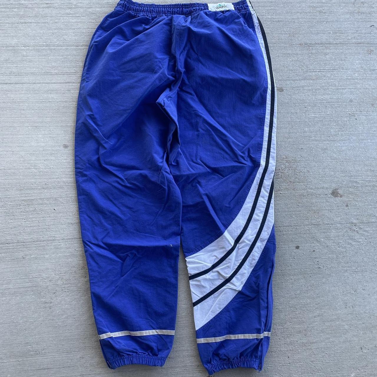 Vintage Adidas Blue Parachute Pants Size M - Any... - Depop