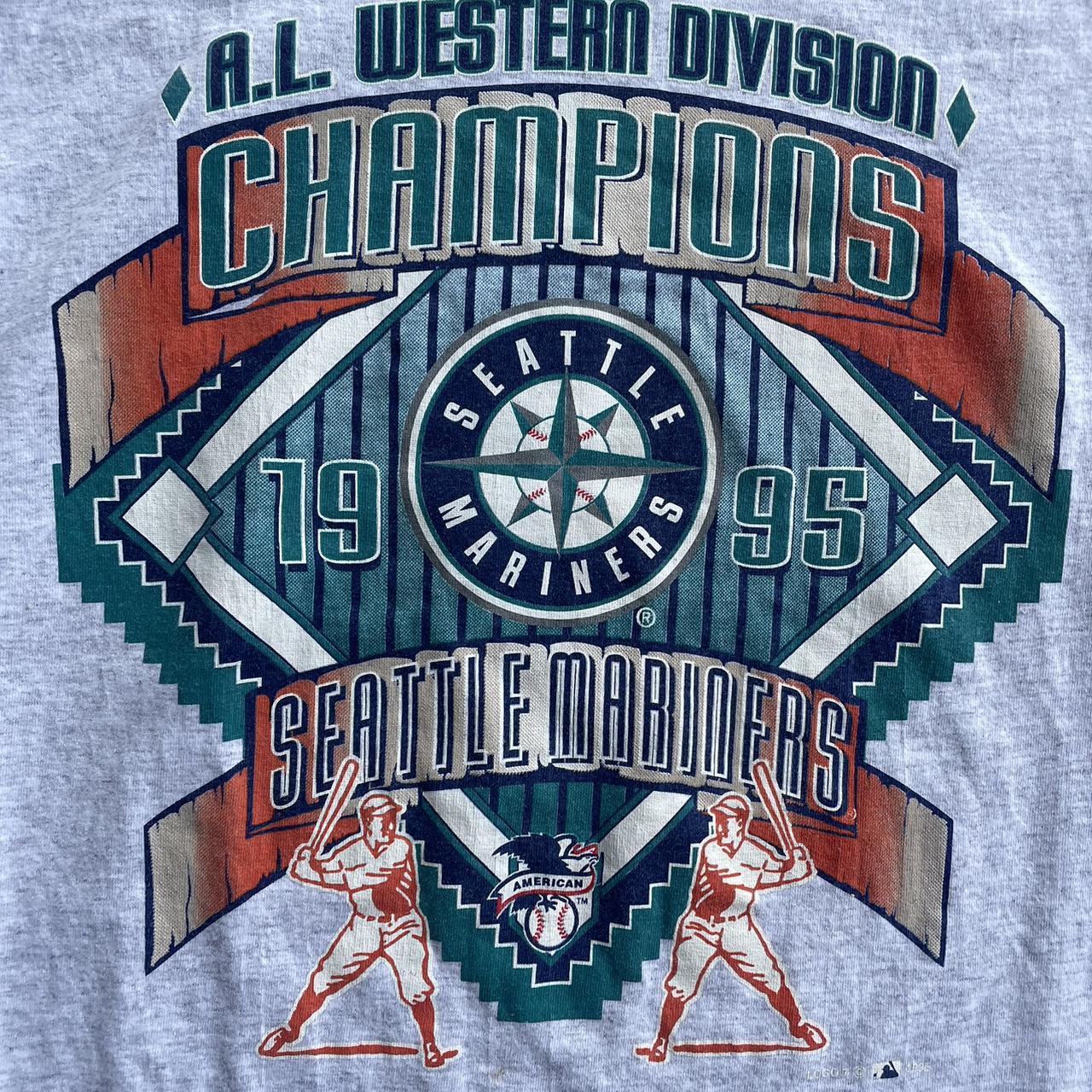 VINTAGE 1995 Seattle Mariners Playoff T-Shirt Clean - Depop