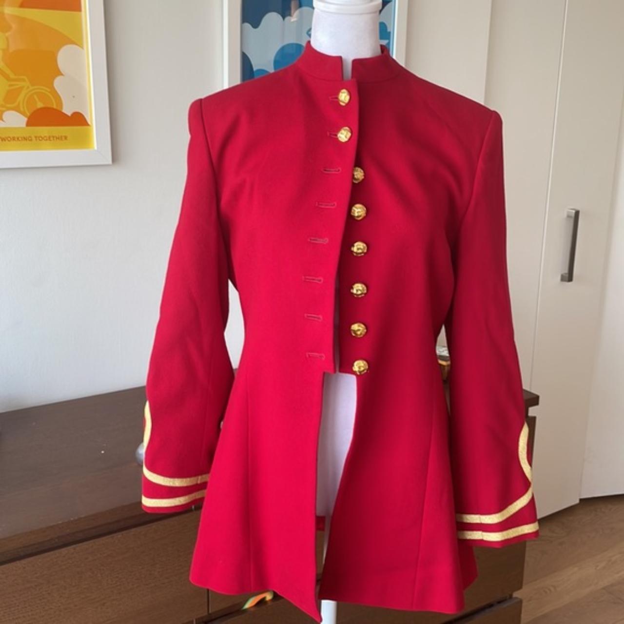 VINTAGE Casual Corner red and gold general Depop