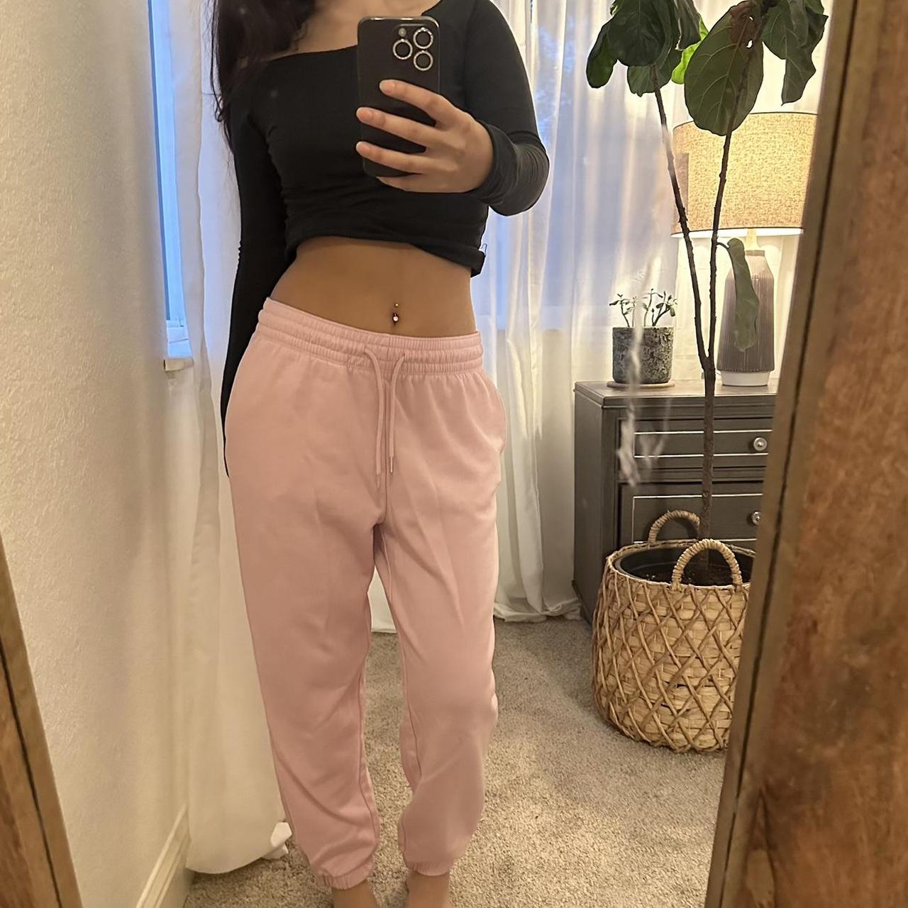light pink h&m sweatpants Depop