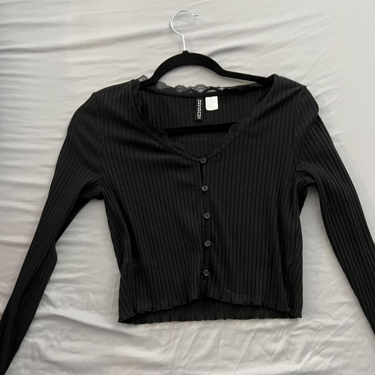 H&M Women's Black Cardigan Depop