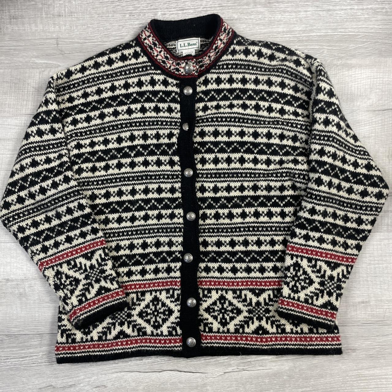 Online LL Bean Vintage Drift Cardigan Knit Sweater Size M