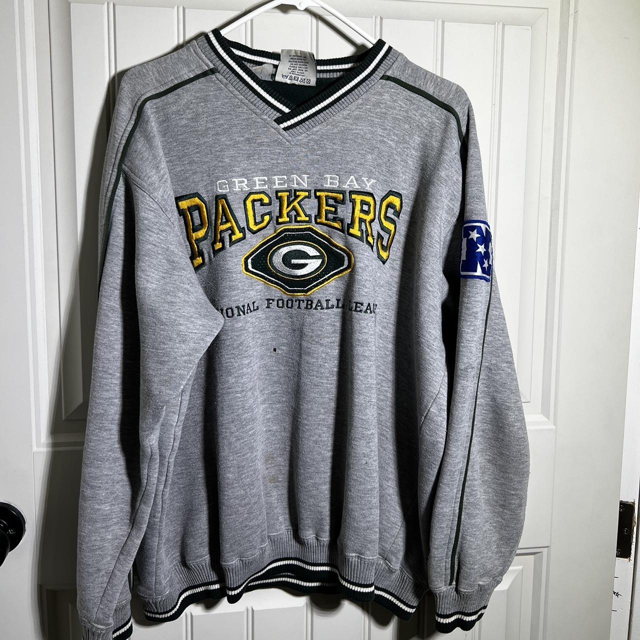 Vintage Green Bay Packers Gray Sweatshirt Gray Lee Football 