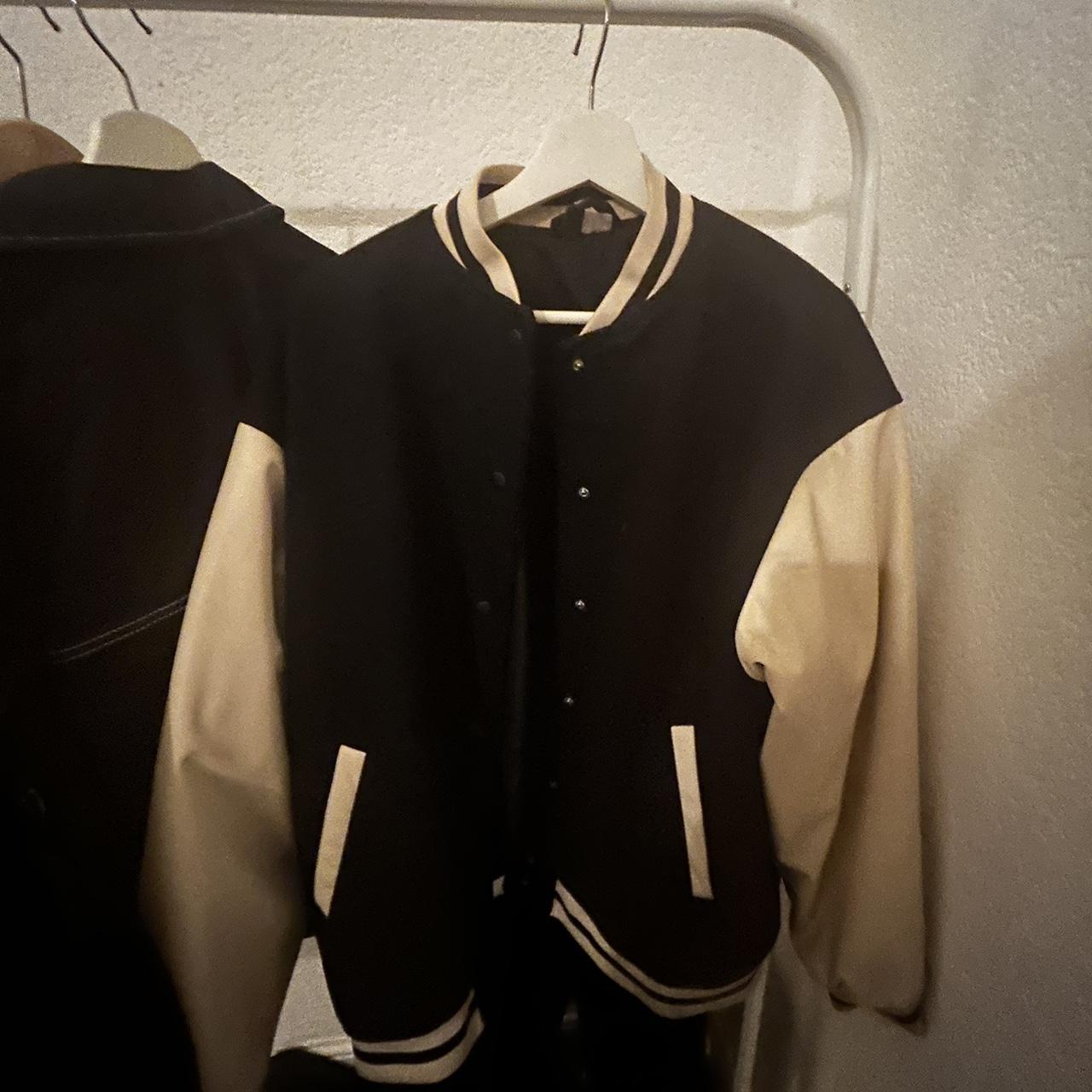 Cream bomber jacket Fairly used as you see from the... Depop