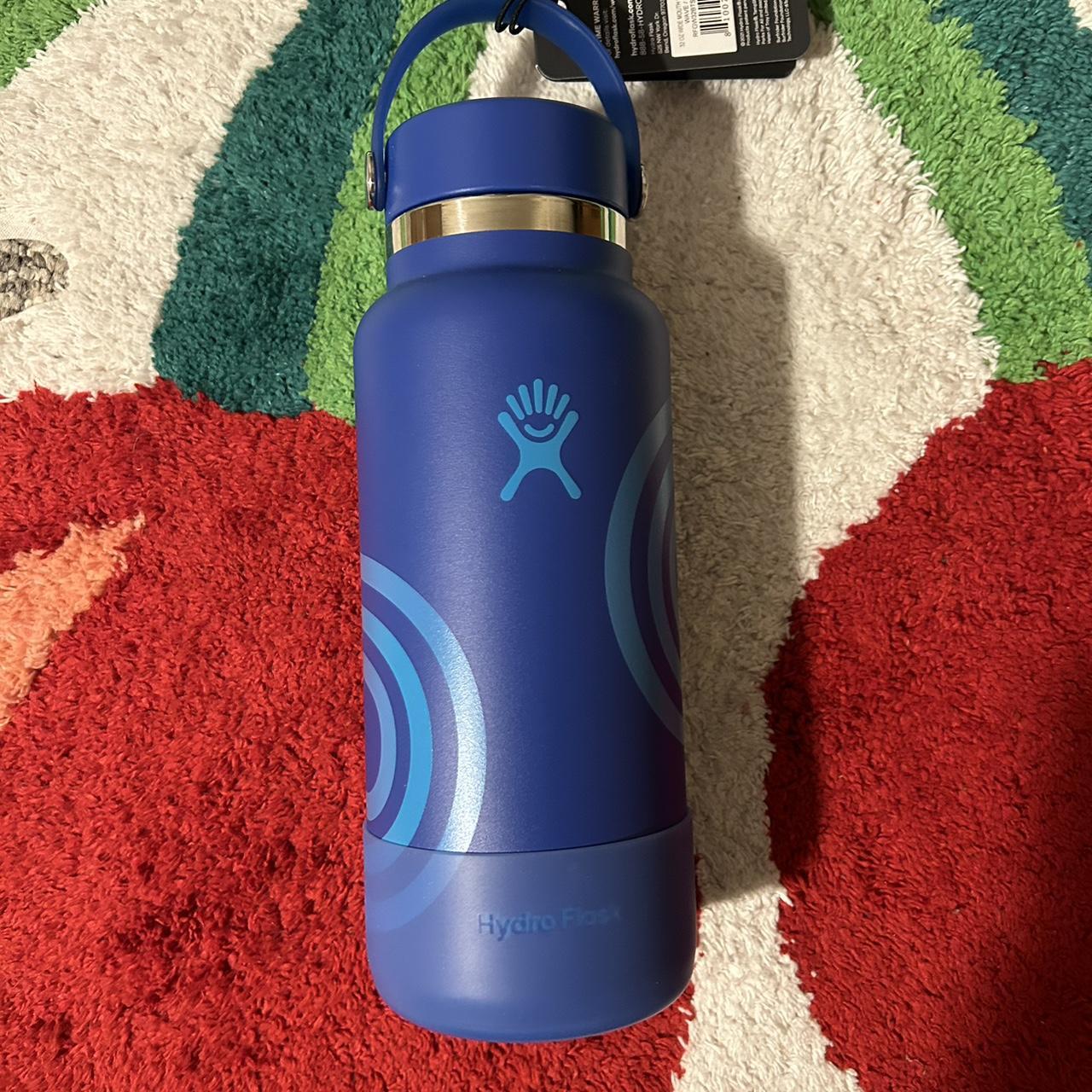 Logo Red And Blue Hydro Flask 40 Oz Wide Mouth W/ Flex Straw Cap