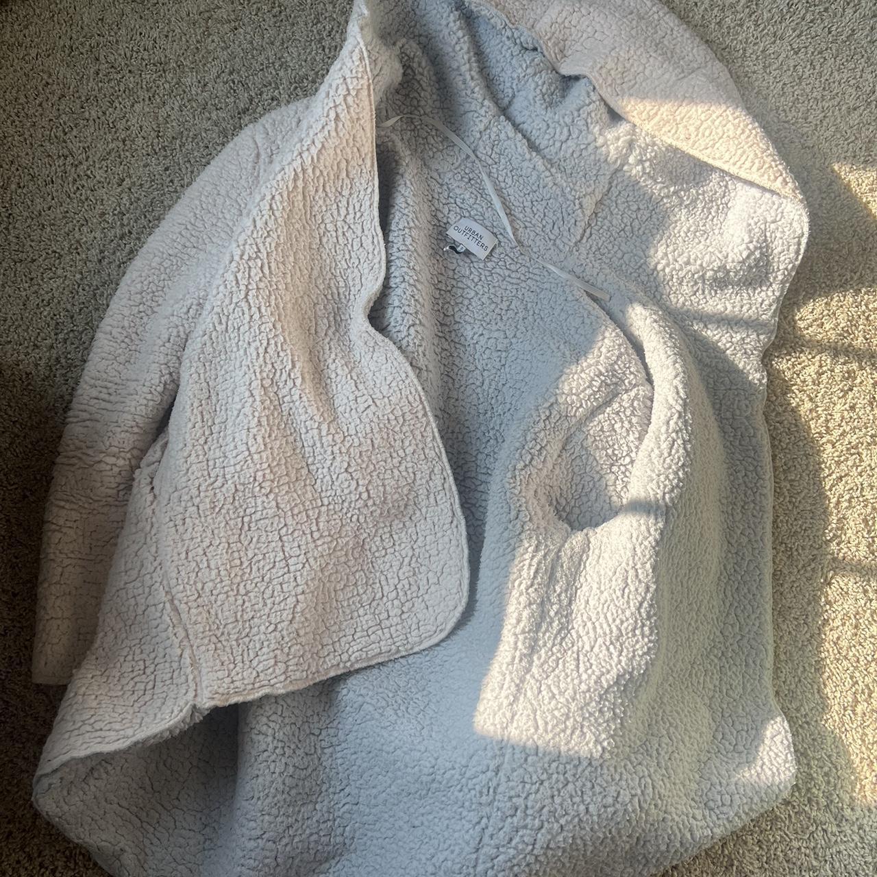 Urban Outfitters Women's Blue and Pink Coat Depop