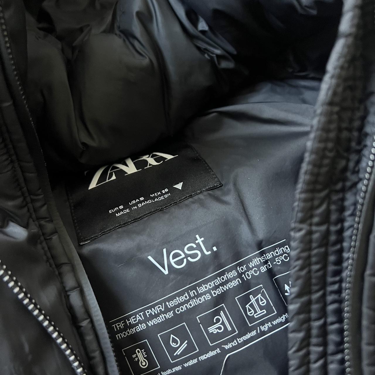 Zara Black puffer Vest Size small Almost brand new,... Depop