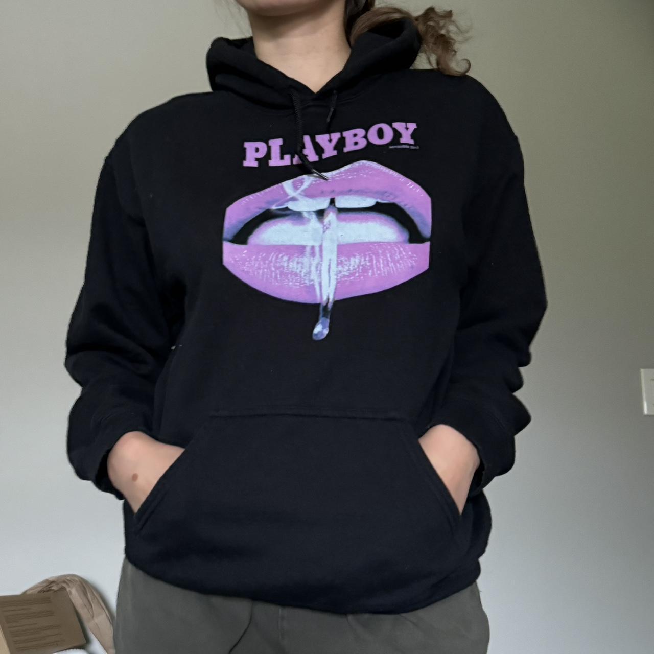 Playboy Lips Hoodie Size Medium Perfect condition - Depop