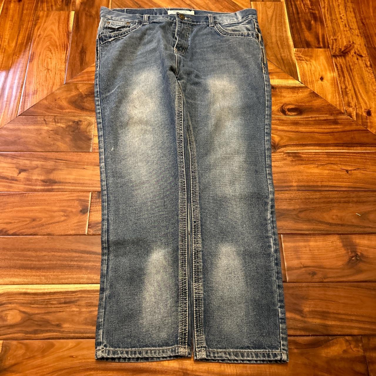 CYBERY2K GRUNGE JEANS SICK POCKETS MISSING BACK... - Depop