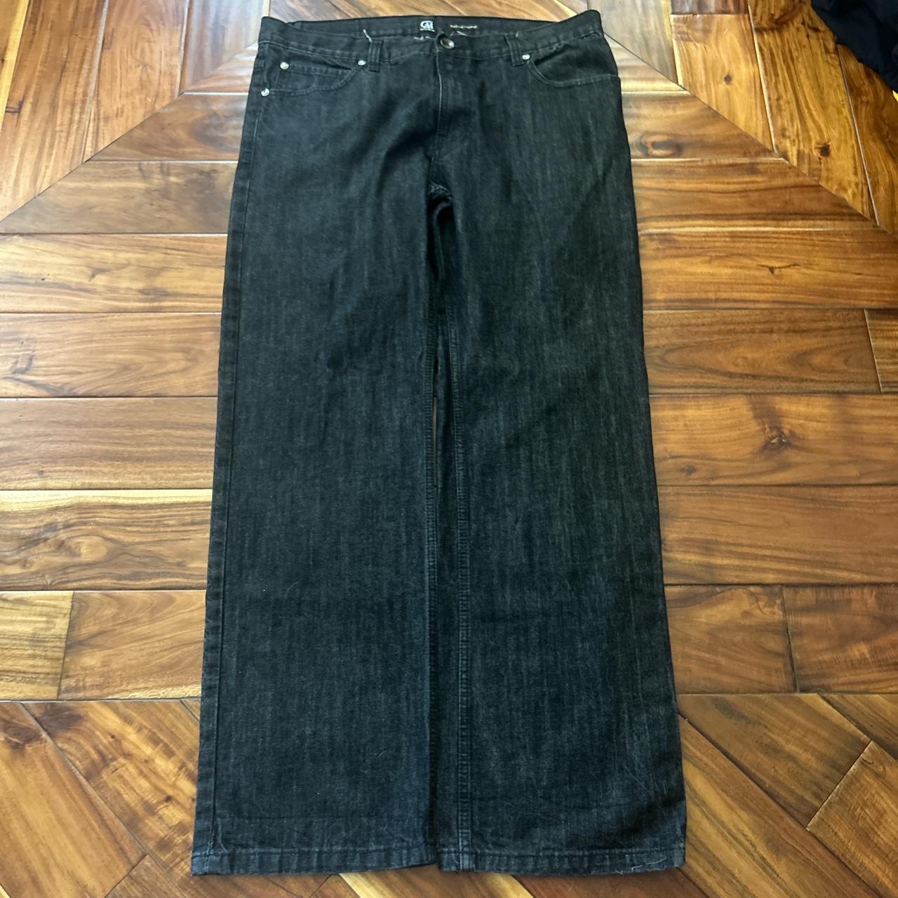 CYBERY2K BAGGY BLACK JEANS SICK WASH AND... - Depop