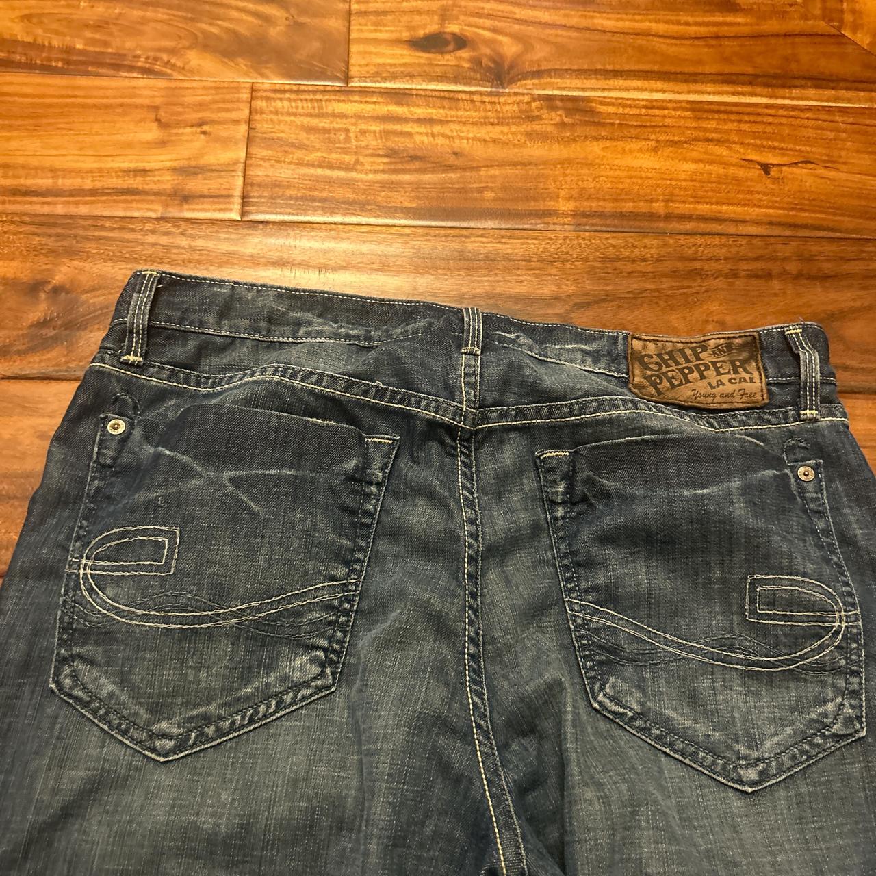 Y2K chip and pepper jeans 34x32 9.5 inch leg... Depop