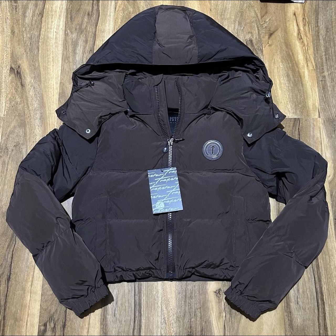 Trapstar irongate cropped womens puffer brown size Depop