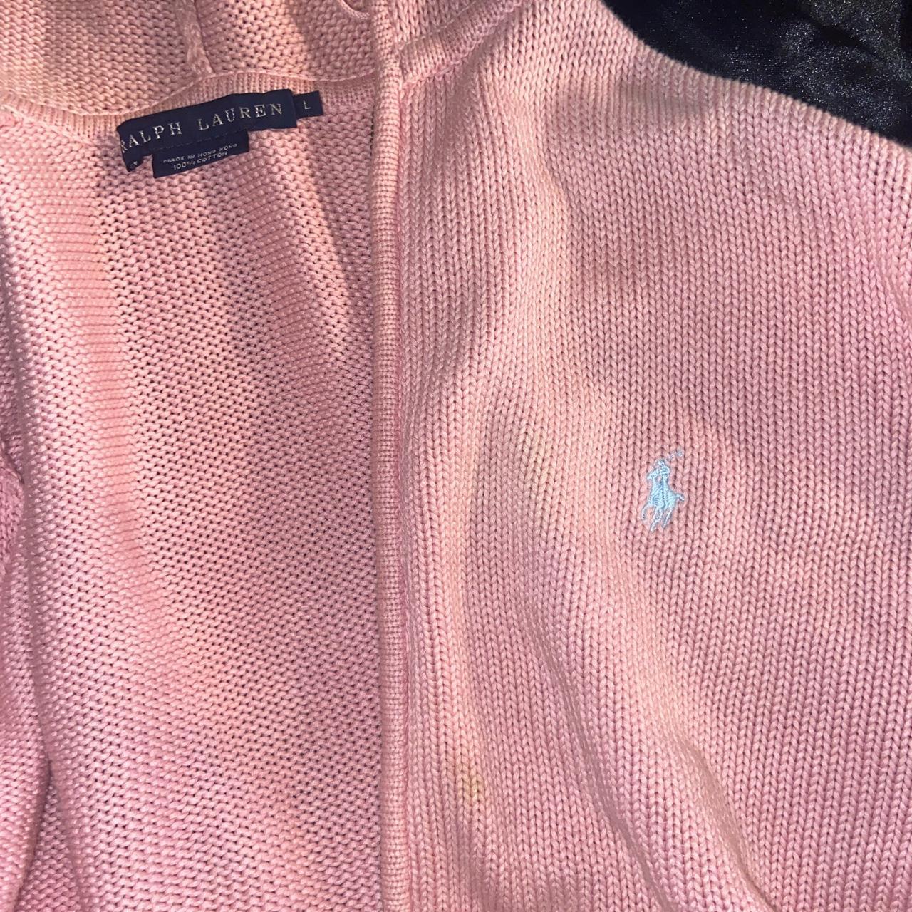 Coquette baby pink knit cotton Ralph Lauren jacket.... - Depop