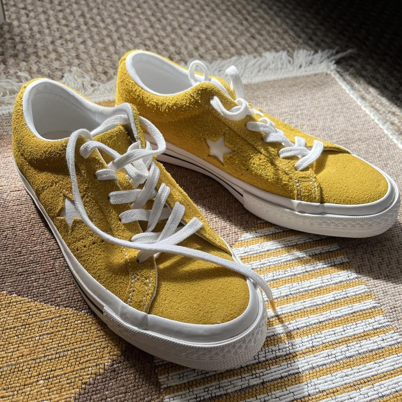 Converse one star suede in yellow Brand new without. Depop