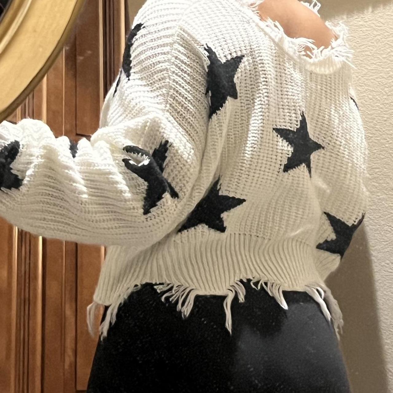 White star long sleeve sweater! Has the cutest... - Depop