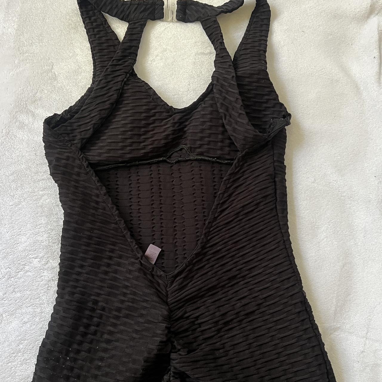 Black workout one piece jumpsuit size small ★Soo... - Depop