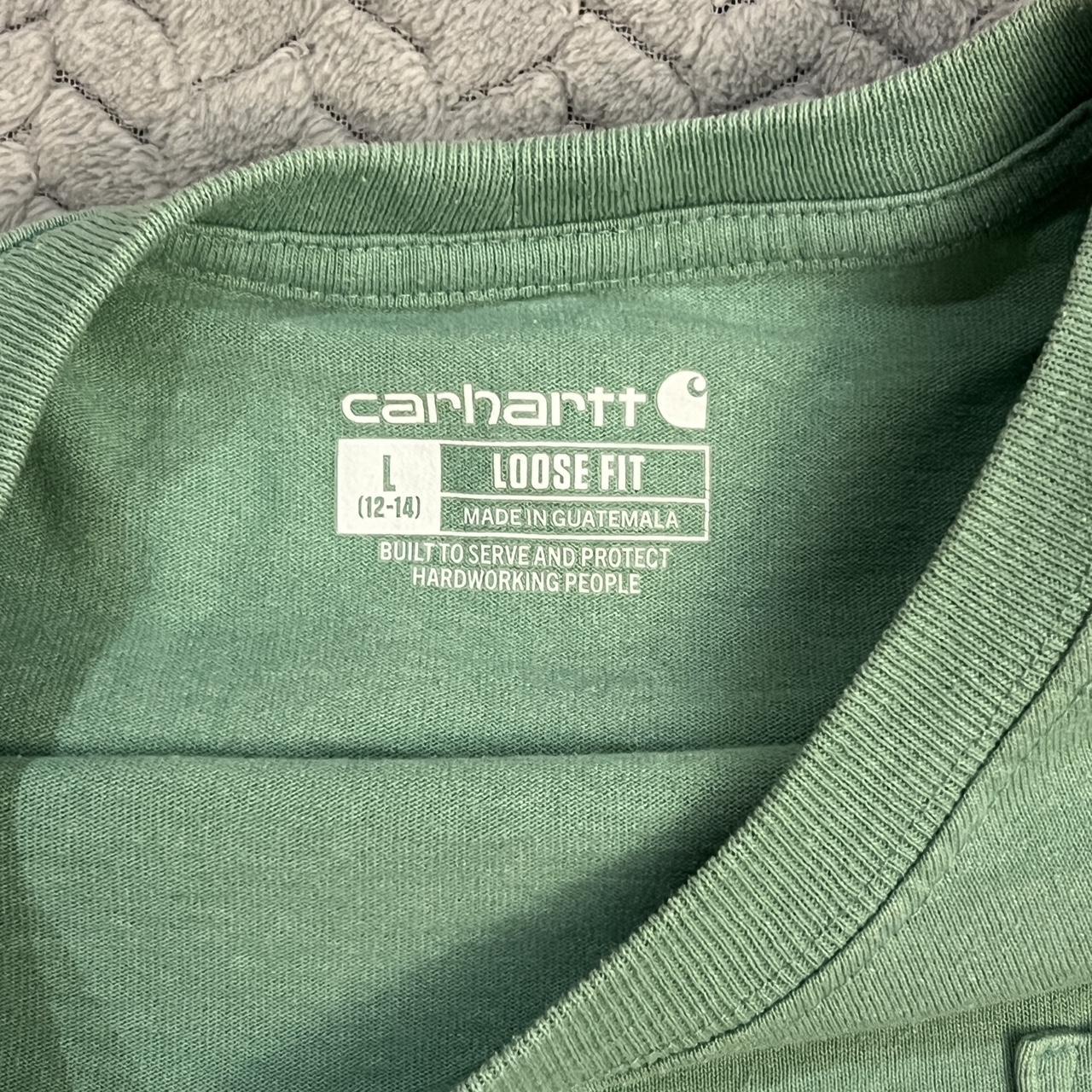 Oversized Carhartt tee ★Size large no flaws loose... - Depop