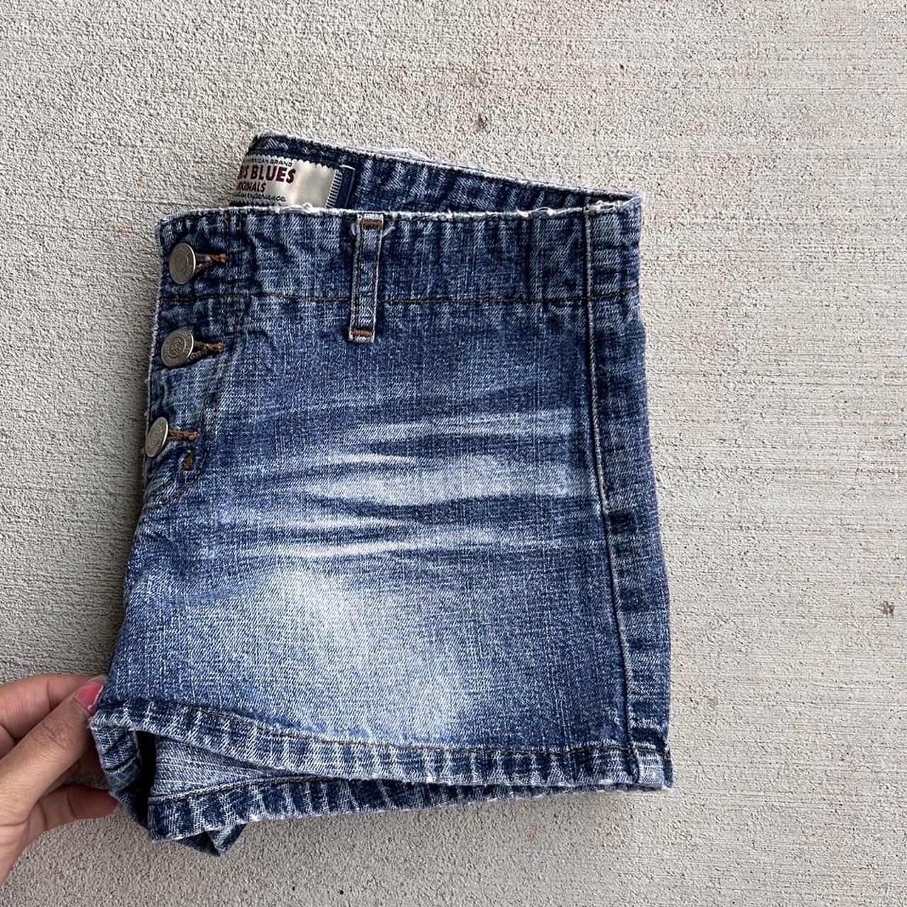 Paris Blues Shorts Size 1 2000s Denim Shorts Depop