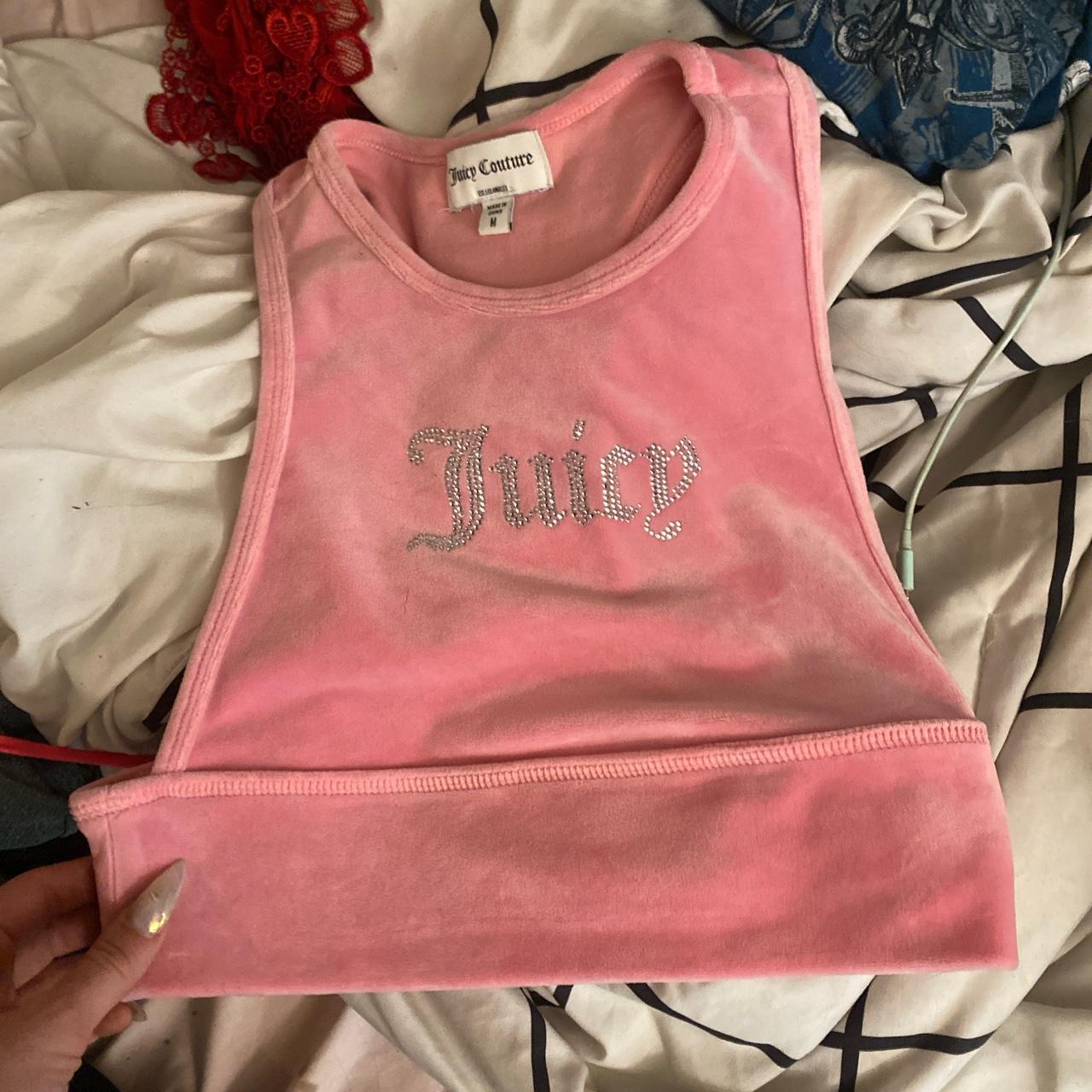 juicy couture sport sports bra / crop top , built in - Depop