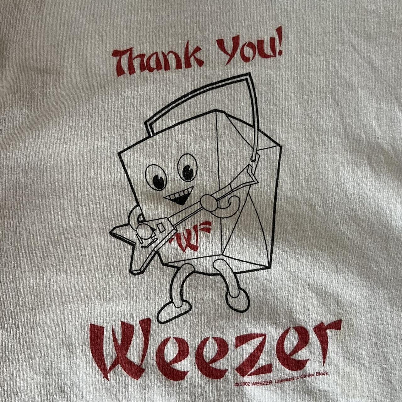 Weezer 2002 vintage “thank you” takeout t shirt 🥡...