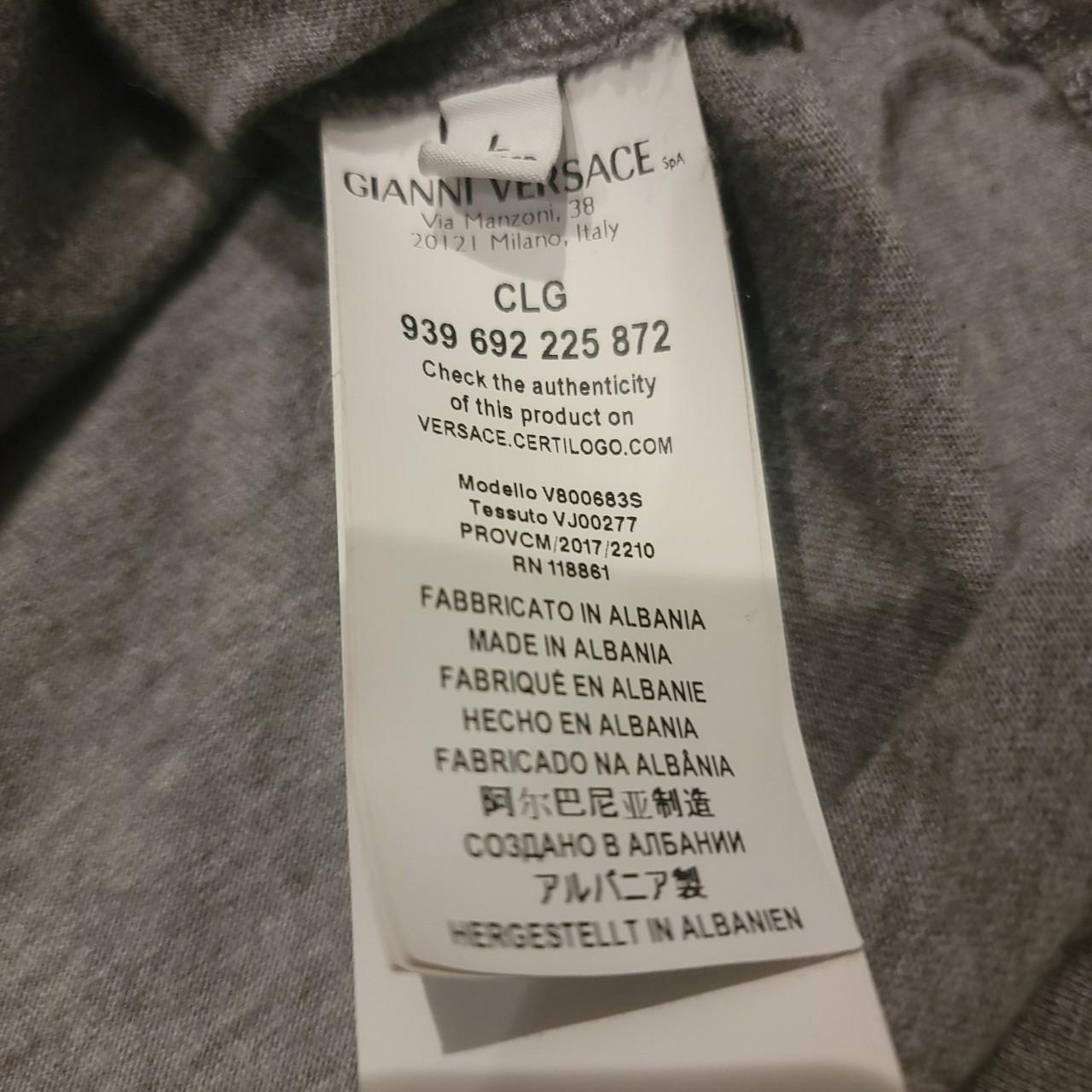 Versace Gray Medusa T-shirt Slim Fit Large,